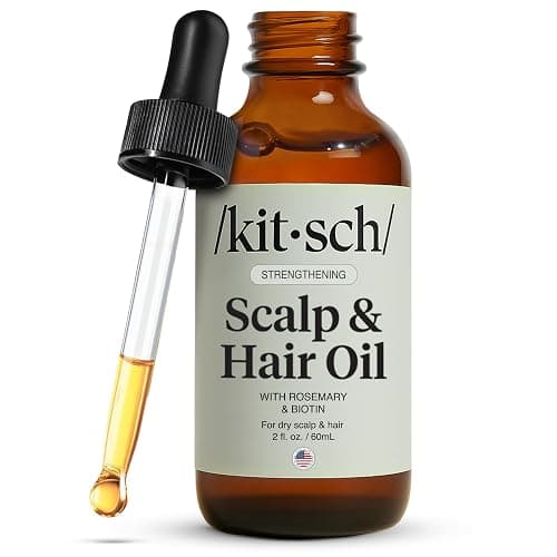 Kitsch Rosemary Oil for Hair Growth – Pre-Wash Hair Oil with Castor, Biotin, Jojoba – Hair Care, Adds Shine, Strengthens Roots, Scalp Treatment | Ideal Gifts for Women – Lavender Scent, 60mL - Image 1