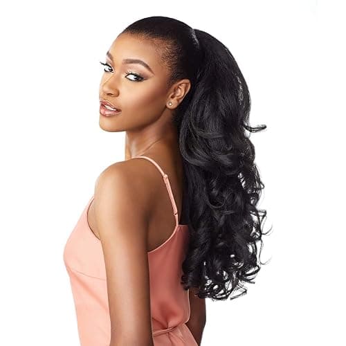 Sensationnel Instant Weave Half Wig - 3 Synthetic Blendwig Adjustable Drawstring for Seamless Hair Blending (2 DARKBROWN) thumbnail 5