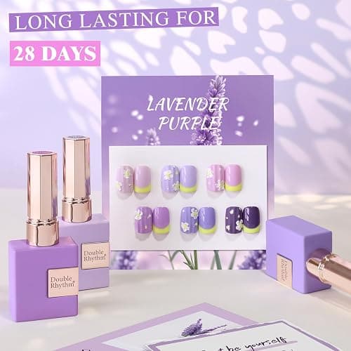 Double Rhythm 6 Pcs 15 ML Gel Polish Set Same Color Same Bottle Soak Off Gel Polish Kit Nail Art Manicure Salon DIY at Home for Women (Light Dark Purple Violet Rose Pink-T6-16) thumbnail 5