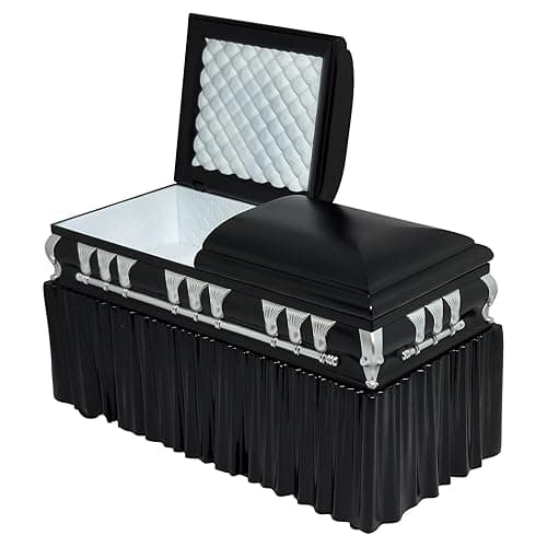 Deluxe Black Casket for Wrestling Action Figures with Removable Base thumbnail 2