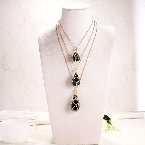 MIXJOY Black Obsidian Crystal Necklace for Women, Sun and Moon Celestial Pendant Protection Gift for Halloween Christmas thumbnail 8