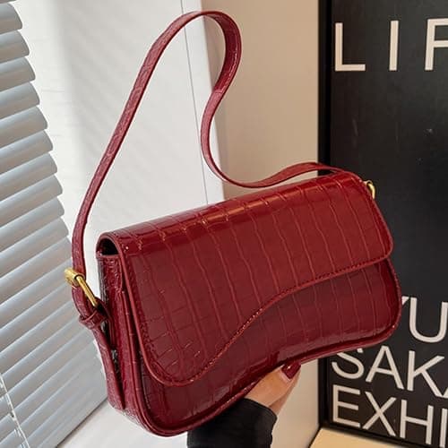 Small Shoulder Bag for women,Crossbody Purses,Leather Tote Handbag Clutch Hobo Purse,with Zipper Closure for Women thumbnail 3