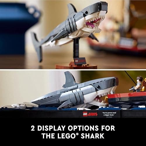LEGO Ideas Jaws Set - Diorama Kit for Fans of The Classic Movie - Shark Toy - Movie Memorabilia Gift for Adults - Includes Orca Boat and Chief Brody, Hooper and Quint Minifigures - 21350 thumbnail 7