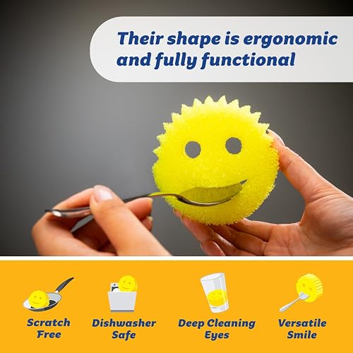Scrub Daddy 4 Scrub Daddy Sponges & 4 Scrub Mommy Kitchen Sponges - Scratch-Free for Dishes & Multipurpose Cleaning - BPA Free & Made with Polymer Foam - Stain & Odor Resistant (8 Pack) thumbnail 5