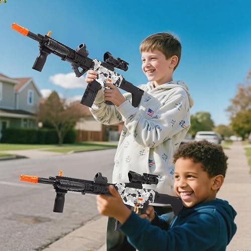 Realistic Toy Gun for Nerf Guns Darts, Foam Blaster - with Scope 120 Soft Bullets 3 Magazines, Semi-Auto Sniper Rifle Electric Machine Guns for Boys 8-12 Age, Birthday Gifts for Kids and Adults thumbnail 2