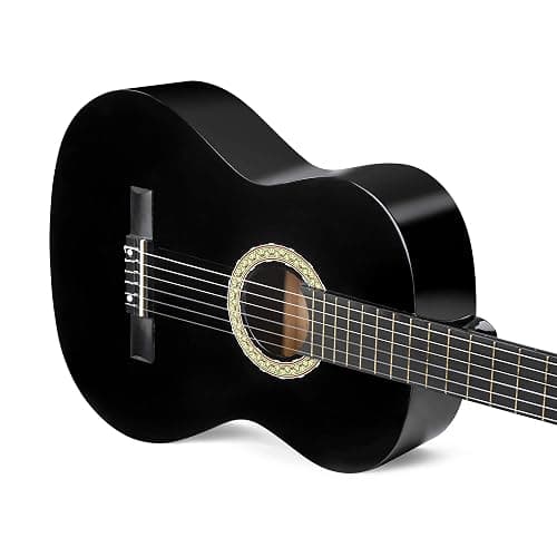 Winzz Konzertgitarre 4/4 Erwachsene, Klassische Gitarre Anfänger Set für Kinder ab 11+ Jahre - Schwarz Glänzend (39 Zoll) thumbnail 8