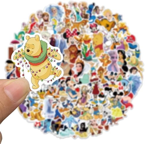 100pcs Cartoon Disney Mix Stickers for Kids, Cute Character Waterproof Vinyl Decal for Adult Teen Boy Girl Water Bottle Laptop Phone Skateboard Guitar Notebook Computer Luggage thumbnail 5