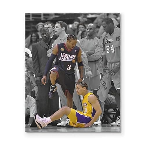 B.B.F MAKE Basketball Canvas Wall Art, Iverson and Tyronn Lue Poster Prints NBA Star Artwork Decoration Motivational Sports Wall Decor for Gym Office Home Dorm Bedroom Living Room, Framed 8x10inch thumbnail 9