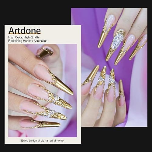 Artdone Chrome Nail Powder, Light Gold Iridescent Aurora Powder Metallic Mirror Effect Pigment Pearlescent Mermaid Pigment Pearl Glitter Dust Kit, Nail Art Decoration, Resin Craft thumbnail 6