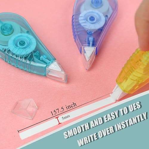 Jovanssen White Correction Tape, 12 Pack, 13.13 Feet Correction Tape for School And Office, Easy To Use Applicator for Instant Corrections thumbnail 4