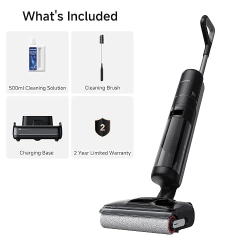 DREAME H12 Pro Gen2 Vacuum Mop, 0 Tangle Wet Dry Vacuum Cleaner, Cordless Vacuum Mop All-in-One for Hard Floors, 180° Lie-Flat Floor Cleaner Machine with 194°F Hot Self-Cleaning, 50Mins Runtime thumbnail 9
