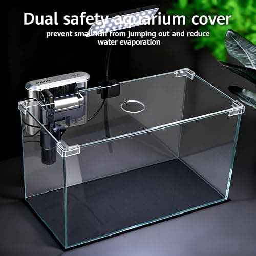 Vimvins 10 Gallon Glass Small Fish Tank with Filter Light and Lid, Aquarium Starter Kit thumbnail 4