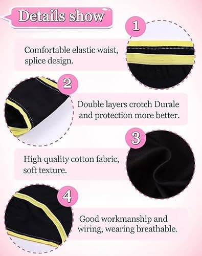 Finihen Girls Cotton Bikini Underwear Teens Panties Hipster Soft Multipacks | Breathable Fabric,Cotton-Spandex Stretch Blend,Classic low-rise bikini cut thumbnail 5