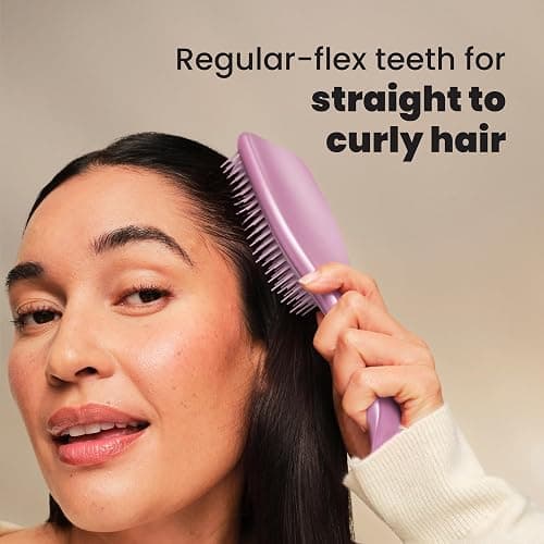 Tangle Teezer Chrome Ultimate Detangler Brush for Wet & Dry Hair, Eliminates Knots & Reduces Breakage for Straight to Curly Hair Types, Mauve thumbnail 5