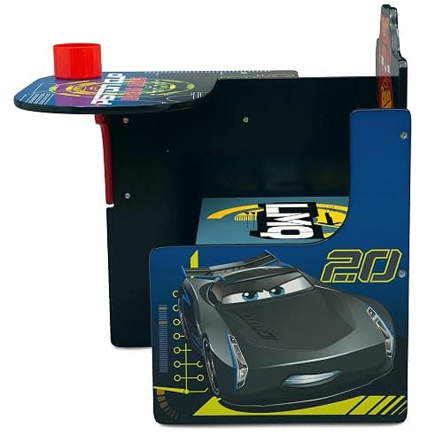 Delta Children Chair Desk With Storage Bin, Disney/Pixar Cars | Kids Chair Desk Includes Fabric Storage Bin and Cup Holder, Low to the Ground for Easy Access, Ideal for Toddlers/Kids Age 3+ thumbnail 8