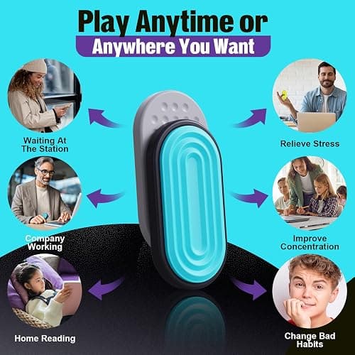 Magnetic Fidget Toys for Adults & Kids -Textured Sensory Toys for Autism Children Stress - Quiet Stress Fidgets Sliders for Classroom Prizes Box Office - Easter Gifts Kids Teens Girls - 6Pack thumbnail 5