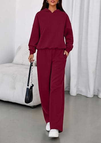 PRETTYGARDEN Womens Sweatsuits 2 Piece Set 2025 Casual Winter Long Sleeve Hoodie Loose Wide Leg Sweatpants Fall Tracksuit thumbnail 6