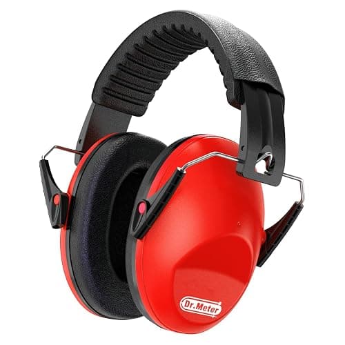 Dr.meter Ear Muffs for Noise Reduction: SNR27.4 Noise Cancelling Headphones for Kids with Adjustable Headband - Noise Cancelling Ear Muffs for Monster Jam, Football Game, Fireworks and Air Shows - Red thumbnail 4