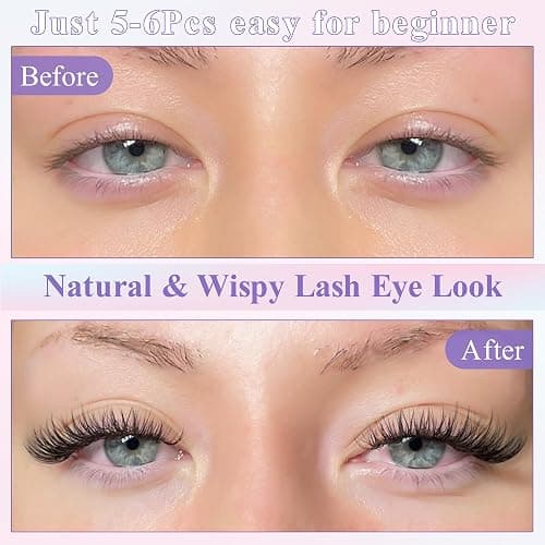 Wispy Lash Clusters Kit Natural Eyelash Clusters Extensions Kit 144pcs Individual Lashes DIY Lash Extension Kit with 10-16mm Lashes Clusters, Lash Bond and Seal,Lash Tweezers by Wtvane thumbnail 4