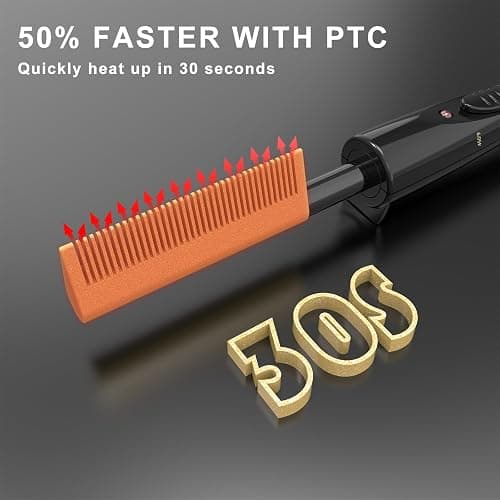 DAN 450°F Hot Comb for Natural Black Hair,Electric hot Comb for Wigs | *Ceramic Technology *30sec Fast heating *High and low switch *Dual voltage thumbnail 2
