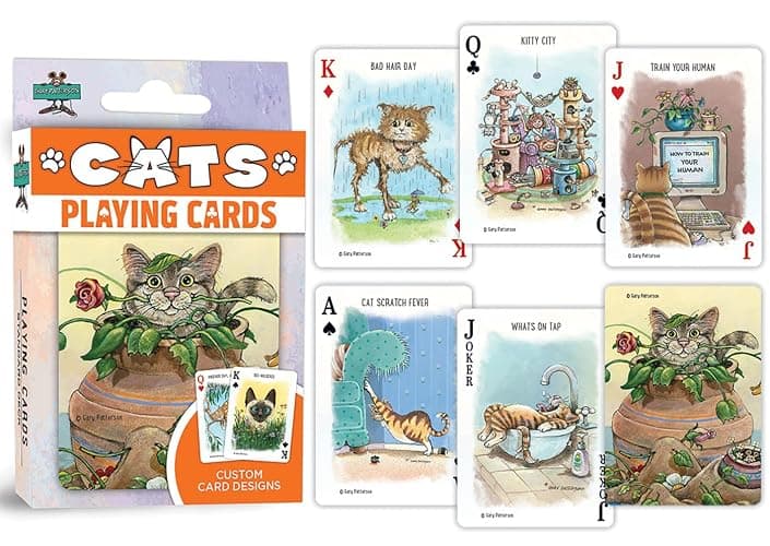 MasterPieces Officially Licensed Cats Playing Cards - 54 Card Deck for Adults thumbnail 3