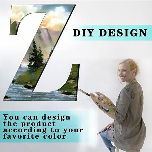 17 Inch Large Wooden Letters, Paintable Large Wood Letter for Crafts, Unfinished Blank Wood Alphabet Letter for Birthday, Parties, Wedding, Christmas Home Decoration(Letter C) thumbnail 7
