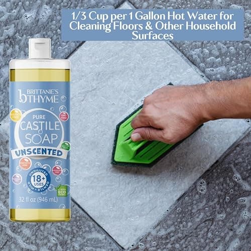 Brittanie’s Pure Castile Liquid Soap Refill, Unscented, 32 Ounce Pack of 2 | Dish Soap, Hair & Body, Home, Gentle and Pure, Made with Natural Luxurious Oils, Vegan & Gluten Free Non-GMO thumbnail 5