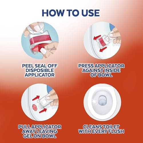 Lysol Click Gel Automatic Toilet Bowl Cleaner, Toilet Gel Stamp, Toilet Freshener, Bathroom Essentials, Refreshing Mango & Hibiscus Scent, 6 Count (Pack of 1) thumbnail 5
