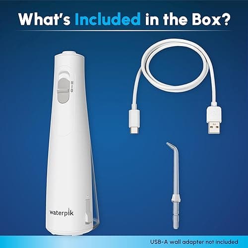 Waterpik Cordless 1100 Rechargeable Portable Water Flosser for Teeth Cleaning and Flossing, Travel, Braces Care, Healthier Gums, Waterproof for Shower, ADA Accepted, WF-30CD White, Packaging May Vary thumbnail 5