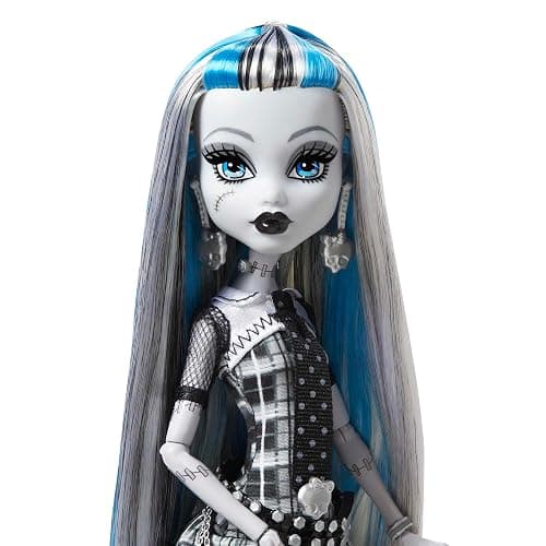 Monster High Doll, Frankie Stein in Black and White, Reel Drama Collector Doll, Doll-Size and Life-Size Posters, Horror Flick Theme, Toys and Gifts (HKN29) thumbnail 3