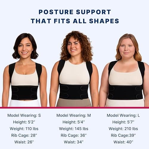 Fit Geno Posture Corrector for Women and Men - Adjustable Back Brace & Straightener for Scoliosis Hunchback Correction Back Pain Spine Corrector Back Support and Posture Trainer Large/X-Large thumbnail 5