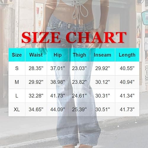 Flare Jeans for Women Stretchy Sexy Low Rise Jeans Boyfriend Flared Denim Pants Dressy Casual Jean Leggings Streetwear thumbnail 3