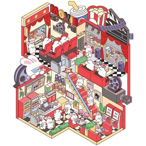 DIY 3D House Sticker Book for Teens & Adults - 4 Reusable Waterproof Therapy Scene Sets, Creative Stress Relief Craft Kits for Anxiety, Home Decor & Art Projects (Fun Indoor Activity) thumbnail 4