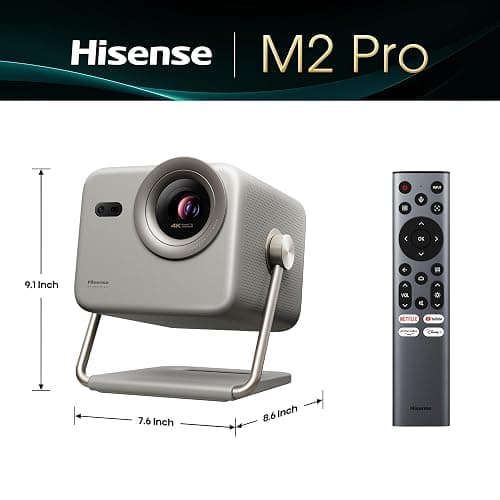 Hisense M2 Pro, Triple Laser Smart Portable Lifestyle Projector, 4K UHD, 65” – 200”, 1,300 Lumens, Dolby Vision,Optical Zoom, Intelligent Screen Adjustments, Vidaa OS, Netflix Included (2025 Model) thumbnail 16