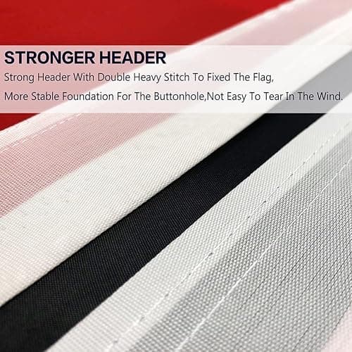 VKI® Flagge Regenbogen, 90x150cm Rainbow Flag, LGBT Gay Fahne, mit 2 Messing-Ösen, Zweifache Naht thumbnail 7