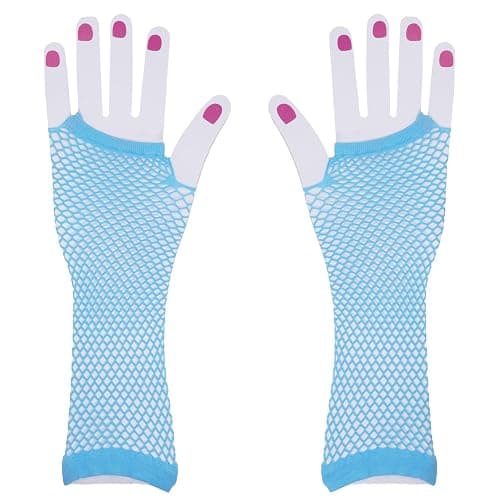 Fepdiu Fishnet Fingerless Gloves Mesh Arm Sleeves Fish Net Arm Sleeves EMO Gloves for Women in Theme Party Scene Accessories thumbnail 4