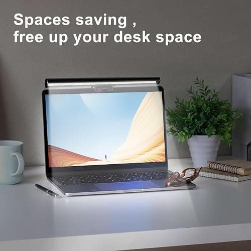 Wodgreat Laptop Monitor Lamp, LED Screen Light Bar, Adjustable Brightness & Color Temperature, Eye-Care Tablet Lamp for Keyboard, No Screen Glare, Space Saving, USB Powered, for Laptop Only thumbnail 5