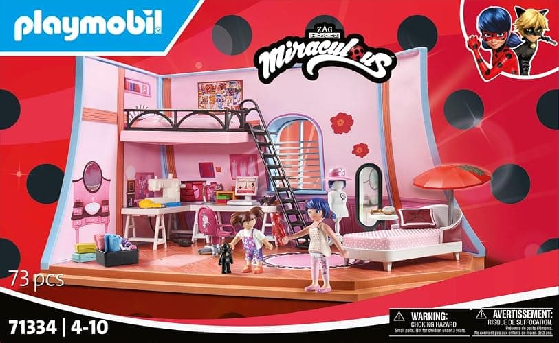 PLAYMOBIL Miraculous 71334 Miraculous: Marinettes Loft, bunter Spielspaß inklusive Marinette, Manon und Zubehör, Abenteuer mit Ladybug, detailreiches Spielzeug für Kinder ab 4 Jahren thumbnail 4