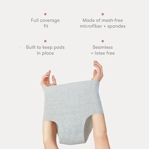 Frida Mom Postpartum Disposable Knickers | Microfibre High Waist C-Section Cut Knickers with Super Soft, Stretchy and Breathable Fabric | Size Regular, 8ct thumbnail 3