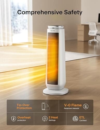 Ceramic Tower Space Heater with Remote thumbnail 8