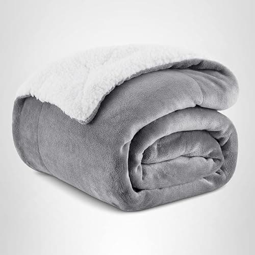 Bedsure GentleSoft Sherpa Fleece Throw Blanket for Couch, Non-Heated, Thick & Warm Cozy Blanket for Winter, Soft Fuzzy Plush Throw Gifts for Women and Men, Grey, 50x60 Inches thumbnail 9