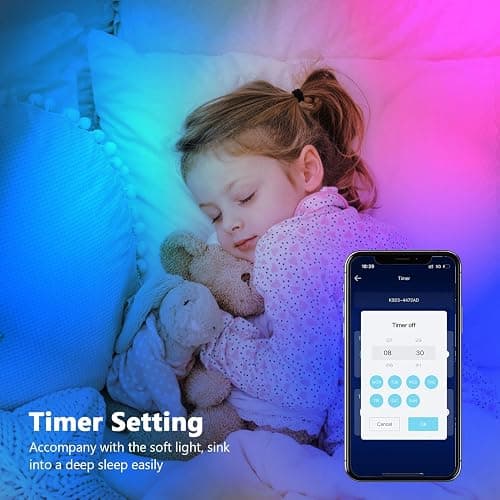 LED Strip 10m, LED Streifen Bluetooth RGB Led Band Selbstklebend mit Fernbedienung und APP. Musik Sync, Timer-Einstellung Dimmbar Led Stripes Lichterkette für Zimmer Partei deko thumbnail 5