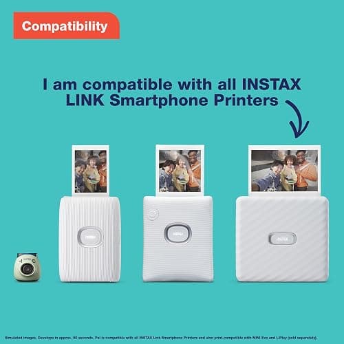 FUJIFILM INSTAX PAL Digital Camera (Portable Digicam Point and Shoot Camera, App Enabled, Print Compatible with Instax Link Printers, Instax Hybrid Cameras), Pistachio Green thumbnail 6