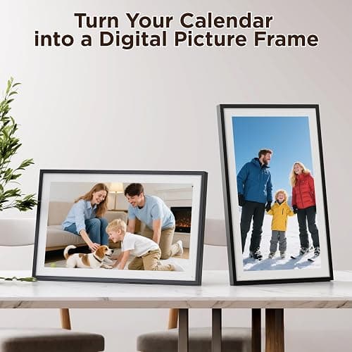LOOFII 10.1 Inch Smart Digital Calendar – HD Touchscreen Family Planner & Calendar with Chore Chart & Meal Planner (Black White) thumbnail 4