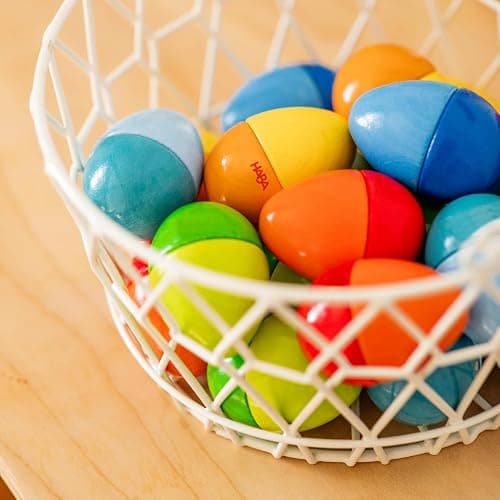 HABA Musikeier – 5 Bunte Rasseleier aus Holz zur musikalischen Frühförderung für Babys & Kleinkinder ab 2 Jahren – Made in Germany - 1007733001 thumbnail 6