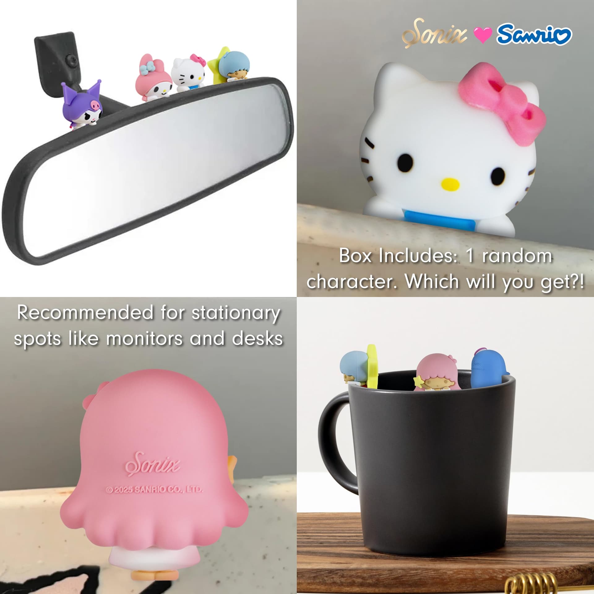 Sonix x Sanrio Hello Kitty & Friends Peekers - Pastel Series Blind Box - Adhesive Decorative Mini Figures - Includes Hello Kitty, My Melody, Kuromi, Little Twin Stars, or Mystery Character thumbnail 6