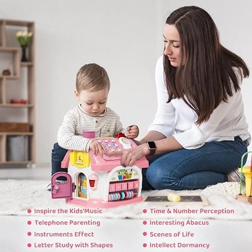 Marstone Toddler Toys for 1 Year Old Girl Gifts: First 1st Birthday Gifts for Girls and Boys, 8-in-1 Musical Learning House Baby Toys 6-12 12-18 Months, Educational Toddler for Ages 0-2 thumbnail 6