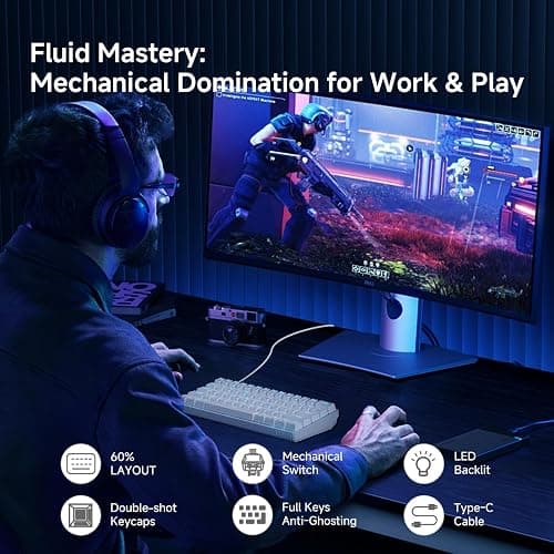 TMKB Falcon M1SE Ultralight Honeycomb Gaming Mouse and T61SE 60% Mechanical Gaming Keyboard Combo thumbnail 3