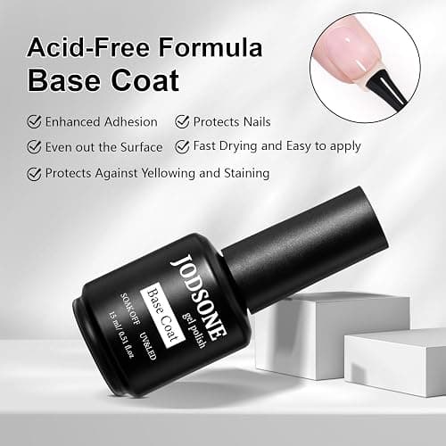JODSONE 15ML Base Coat Top Coat and Builder Gel 3 PCS Gel Polish for Salon and Home Use thumbnail 3
