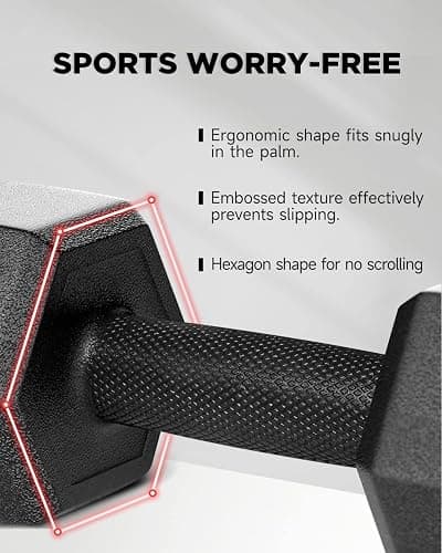 ZTTENLLY Dumbbell Sets - 5/10/15/20/25/36 lb Dumbbells Pair Hand Weights Set of 2 - Easy Grip - Arm Weights for Men and Women, Home Gym Exercise Equipment for Workouts Fitness Strength Training thumbnail 2